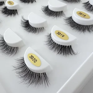 Invisible Clear Band Faux Mink Eyelashes 3D Effect Lightweight Super Soft Comfortable Handmade Full Strip Lashes