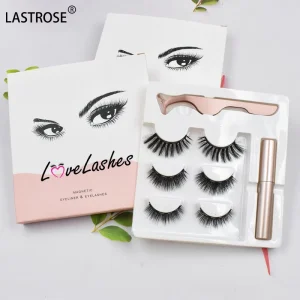 Invisible Magnetic Lashes Set Eyeliner and Natural Magnetic Eyelashes Lashes 3D Magnetic Eyelashes