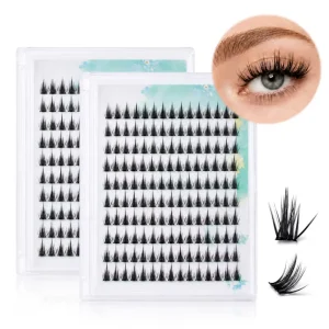 Invisible Transparent Strip Cluster Eyelashes Soft and Delicate fairy Eyelash Clusters Cartoon style Fine Eyelash Clusters