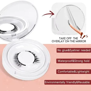 Invisible Ultra Thin Magnet Eyelashes Soft Magnetic Strip Natural False Lashes No Glue Lightweight Reusable Lashes Water