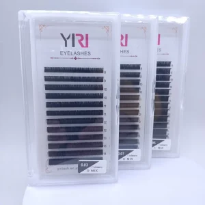 J B C CC D DD L LC LD M Curl Easy Fan Eyelash Extension Soft 0.05mm Cashmere Custom Logo Eyelashes Extensions