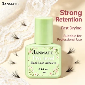 JANMATE Professional Lash Extension Glue 5ml 1s Fast Dry Long Lasting Waterproof Low Fume Custom Eyelash Extension Adhesive Glue