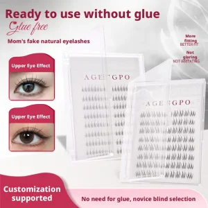 JY Press on DIY Cluster Lashes No Glue Needed Self Adhesive Handmade Segment Pre Cut Bond Black Natural Soft Eyelash
