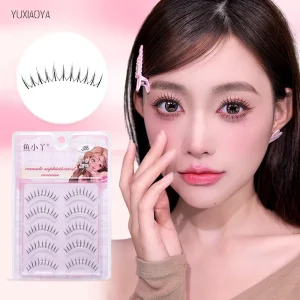 Japan KoreaTop Selling 3D Synthetic Lashes Vendor clear Band Faux Mink Eyelashes 5 Pack Lashes
