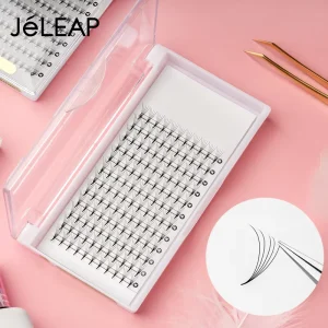 Jeleap 5d Handmade Pointy Base Volume Fans Russian Volume Lashes Premade Eyelash 12 Lines Fan Eyelash Extension