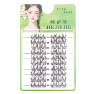 JieJie Korean Style ACE Idol Sweet Segmented Natural Long False Eyelashes Girl Group Beginners Self Adhesive Manga Look Reusable