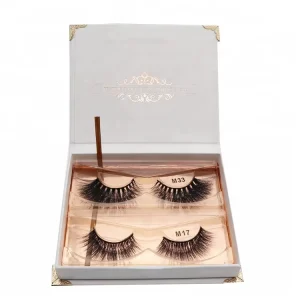 KS001 Premium 3D Mink Hair Full Strip Eyelashes Reusable Glossy Cruelty Free 0.07mm Thickness 8 25mm Lengths Custom