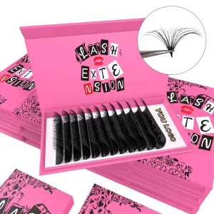 Korea PBT Lash Tray Silk Antibacterial Natural Premium Matte Black Eyelash Extension J B C CC D DD LJ LB LC LD Curl