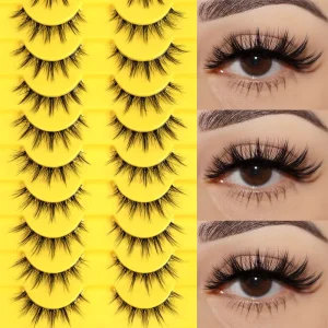 Korea Silk Natural Long Full Strip 3D Synthetic Fiber Eyelashes Custom Logo Soft Cotton Band Lashes 25 30 Eyelash