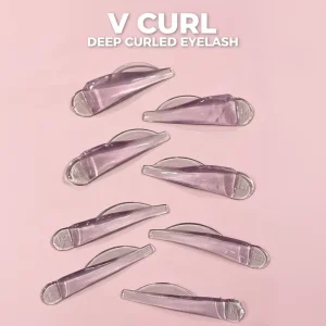 Korean Glueless Lash Lift V Curl Ultra Silicone Soft Lash Lift Rods 4 Pairs Deep Curl Eyelashes Custom Logo in Stock