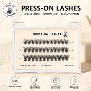 Korean Handmade PBT False Eyelashes Individual Volume Extensions Natural Curly Lightweight Custom Logo Private Label