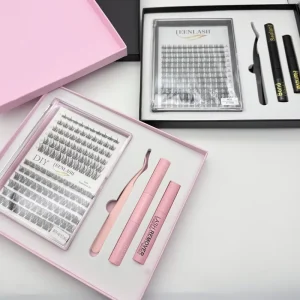 Korean PBT 18-25mm Fan Eyelashes Cluster Spike Bottom Lash 3D Faux Mink Cluster Lash DIY Cluster Eyelashes