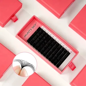Korean PBT Cashmere Lash Extension Custom Logo Volume Eyelash Trays Pestanas Velvet Eyelashes