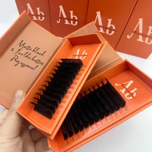 Korean PBT Fiber Excellent Volume Fanning Soft Caschmere Matte Finish Individual Lashes Professional Salon Use Eyelash Extension
