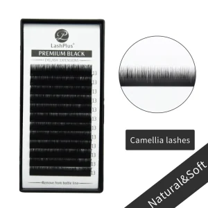 Korean PBT Fiber Natural Long Individual Eyelashes Russian Volume Camilla Lash Extensions