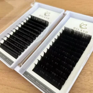 Korean PBT Fiber Synthetic Mink Eyelash Extensions 0.05 14-16mm D-Curl Cruelty Free Bulk Volume Lashes in Box