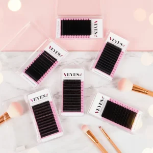 Korean PBT Fiber Wispy Style Super Soft Lightweight Matte Finish Individual Lashes Professional Use Grafted Eyelashes Extensions