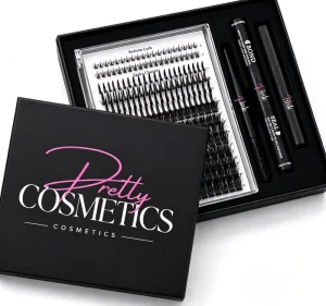 Korean PBT Fibers DIY Fluffy Cluster Spike Bottom Lash Private Label D Curl Natural Eyelash Clusters Kits Vendor