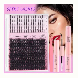 Korean PBT Fibers Fan Eyelashes DIY Cluster Spike Bottom Lash 3D Faux Mink Cluster Eyelashes