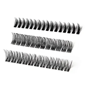Korean PBT Fibers Fan Eyelashes DIY Fluffy Cluster Spike Bottom Lash 3D Faux Mink Cluster Lash DIY Cluster Eyelashes