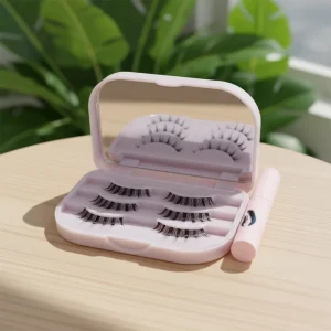 Korean PBT Matte Black Lash Extensions Hypoallergenic Little Devil Lash Reusable Natural Looking Bridal Eye Lashes