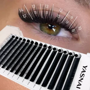Korean PBT Matte Black Volume Lash Extensions Tray 0.03 0.05 Individual Cashmere Lashes 8-16mm Vegan Cruelty Free Eyelash