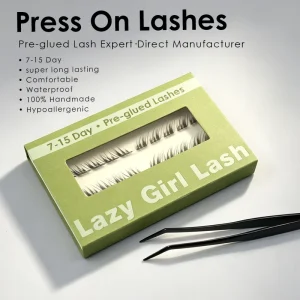 Korean PBT Pre-Cut DIY Segmented 3D Synthetic Hair Press Cluster Lashes Flexible Band Glow Dark Handmade Cruelty-Free