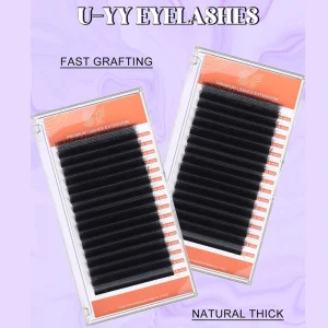 Korean PBT Silk Premade U YY False Eyelashes U Shaped PBT Individual Lash Extensions