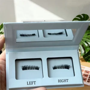 Korean PBT Soft Segmented Magnetic Eyelashes Natural Wispy Reusable Half Magnetic False Eyelashes