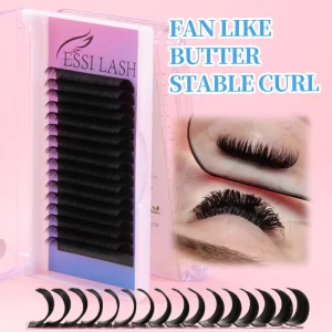 Korean Pbt Cashmere Silk 0.03 0.05 0.07 Eyelash Extension Trays Private Label Matte Black Volume Lashes Tray Salon