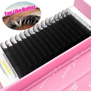 Korean Pbt Dark Matte Silk Fluffy Classic Eyelash Extensions Trays Cashmere Matte Lash Extensions