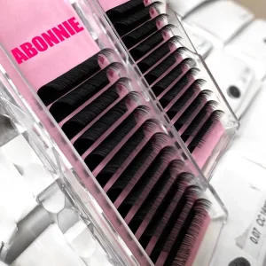 Korean Pbt Eyelash Extensions Matte Volume Lashes Ultra Matte Black Eyelash Trays M Curl Velvet Cashmere Lash Extensions