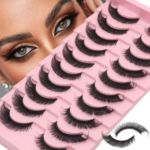 Korean Pbt Fiber DD Curl Faux Mink Eyelash Fluffy 3d Lashes Cat Eye Lashes New Russian Lashes Strips