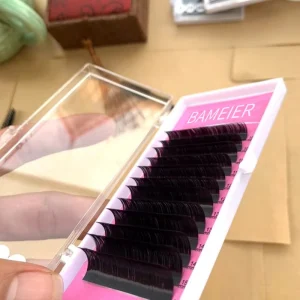 Korean Pbt Fiber Eyelash Extensions Matte Black Technological Volume J B C CC D DD Curl Volume Lashes Trays