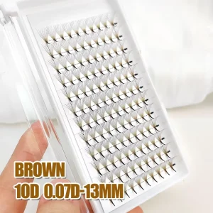 Korean Pbt Fiber Fan Eyelashes Tray Short Stem Volume Fans Flat Stem Dark Brow Extensions Promade Volume Lash Extension Fans