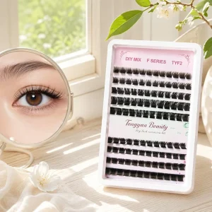 Korean-Style DIY Cluster Lashes Airy Wispy Invisible Band Lightweight Segment Eyelashes