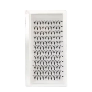 Korean Synthetic Hair Super Soft Short Stem Blossoming Thin Segmented Eyelash Clusters 12 Rows