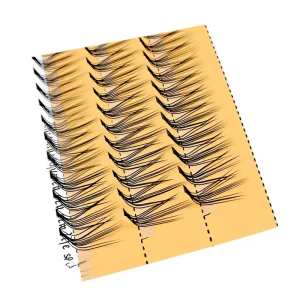 L Curl 0.10mm 20D Heat Bonded Korean PBT Mink Cluster False Eyelashes 8-14mm Lash Volumes Vegan Cruelty Free Crisscross