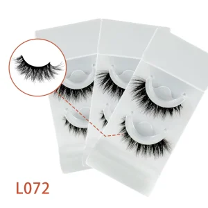 L072 Faux Mink Hot Melt Pair False Eyelashes Can Be DIY Swan-like Soft Reusable Cruelty-Free 3D Black Cotton Band 0.05mm