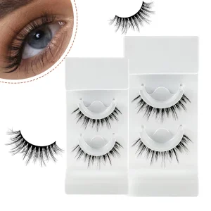 L076 1 Pair Magnetic 3D Eyelash Kit Tweezers Reusable Cruelty Free Curly Free Soft Faux Mink Lashes Mixed Length Customizable