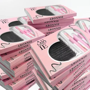 LAKANAKU Private Label Mink Lash Cluster Book Custom Logo Fluffy Cluster Lashes Kit Diy Eyelash Clusters Big Mix Tray