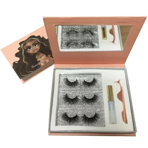 LASHEX 3d Mink Eyelashes Packaging Boxes Custom Mirror Eyelash case Wispy False Eyelashes Mink Lash Book