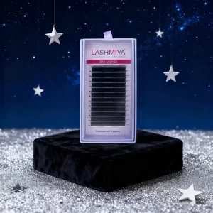 LASHMIYA German PBT Matte Black Eyelash Extensions 0.07mm Parallel U Shaped 3D YY High Volume Handmade Individual Eyelash