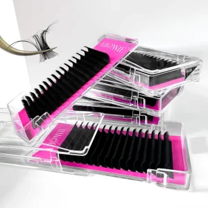 LB LJ LC LD M Curl Premium Fluffy Cashmere Matte Black Lash Trays Fan Like Butter Private Label Lash Extensions