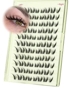 LIZI Exquisite Semi Hand Made Flare Lashes Individual Extensions Synthetic Hair 10 Rows Natural Look 3D for Soft Easy Apply
