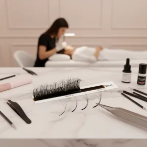 LJ LB LC LD Curl Premium 3D Korean PBT Fiber Fluffy Camellia Mega Volume 8 15mm Multi layered Camellia Lash Trays