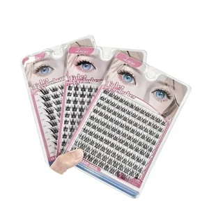 LMLTOP Synthetic Hair Lazy Beginner Cluster False Eyelashes Fox Style Baby Curl Single Cluster Sectional SY928 ABC