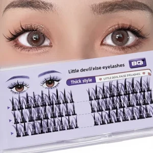 Laipinshang BQI Little Devil Synthetic Hair Voluminous Natural Girl Group Mermaid Lashes Individual Cluster Sectional Eyelashes
