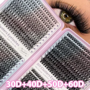 Large Capacity 800 Clusters Heat-bonded Lash Book Reusable DIY Cluster Eyelash Extensions