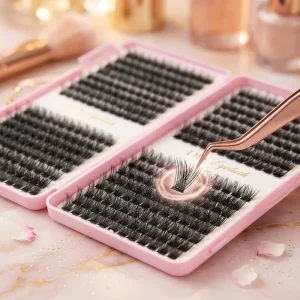 Large Capacity Dramatic Mixed Length Faux Mink Lash Clusters Book Full Volume Fluffy DIY Eyelash Extensions OEM